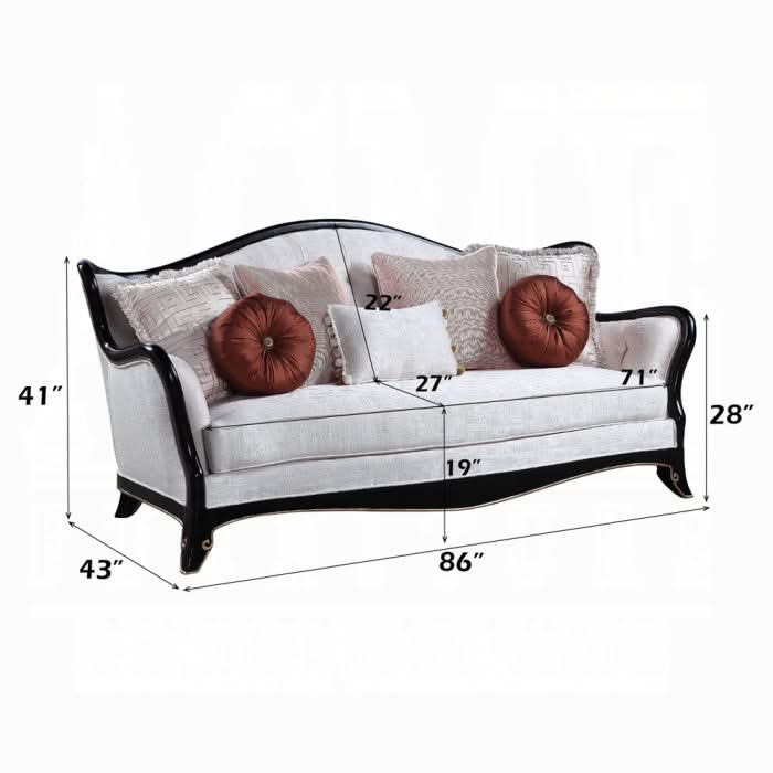 Sofá Nurmive con 7 almohadas