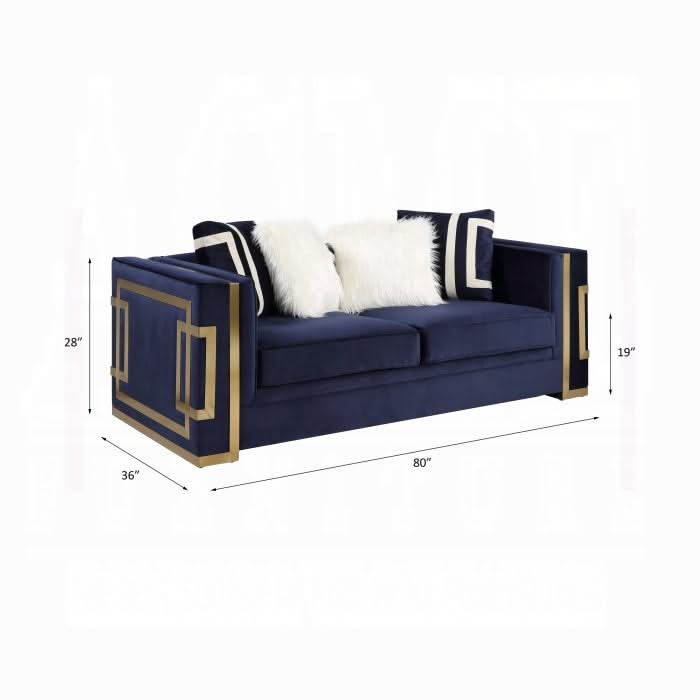Loveseat Virrux con 4 almohadas