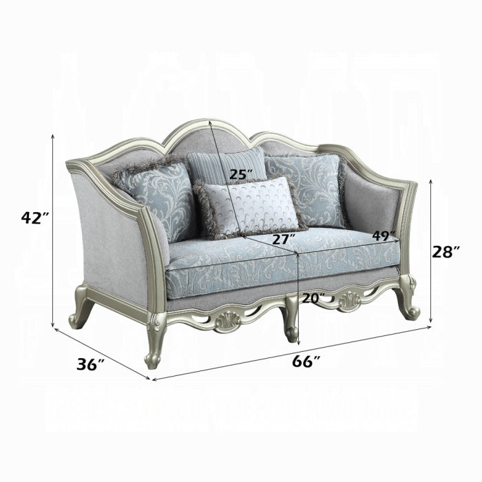 Qunsia Loveseat W/4 Pillows