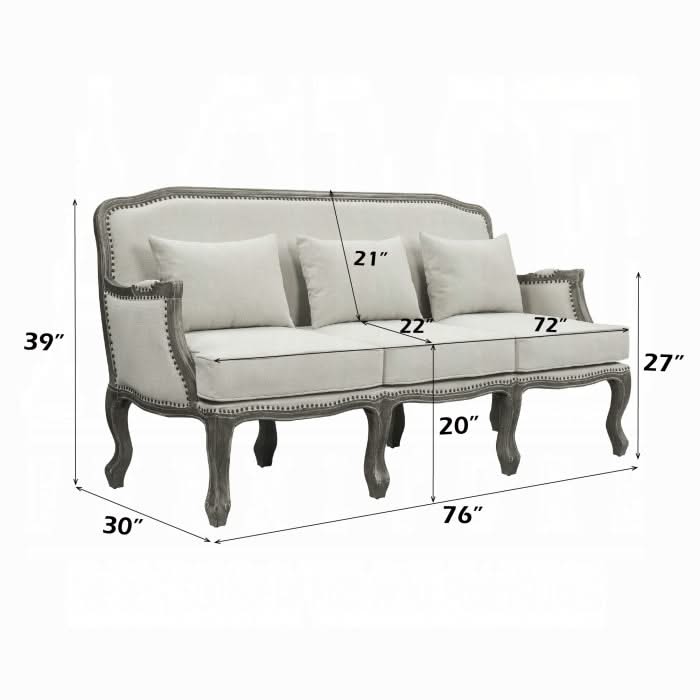 Sofá Tania con 3 almohadas