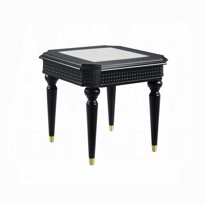 Mesa auxiliar Tayden con tablero de mármol