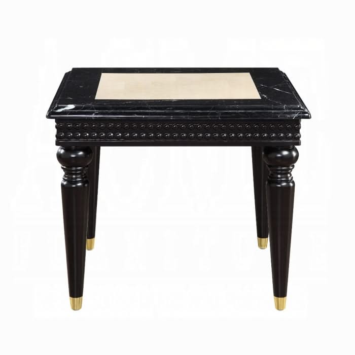 Mesa auxiliar Tayden con tablero de mármol