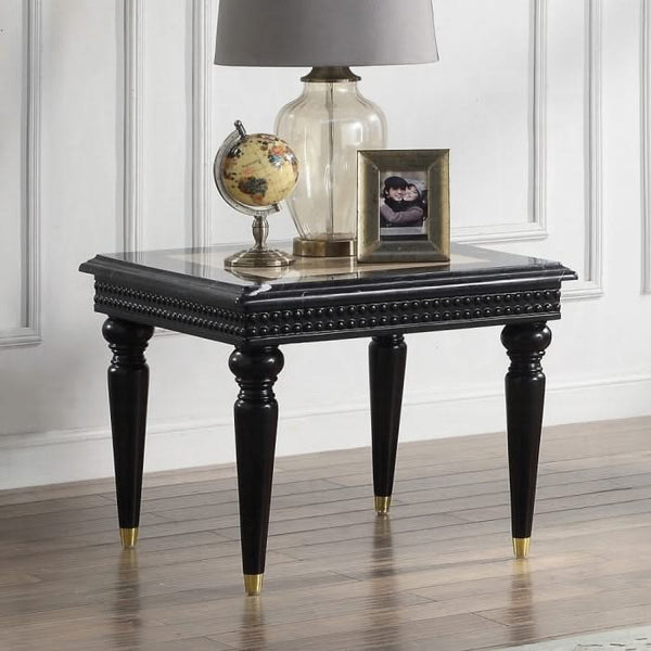 Mesa auxiliar Tayden con tablero de mármol