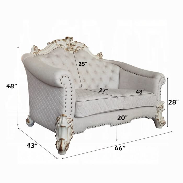 Loveseat Vendome II con 4 almohadas