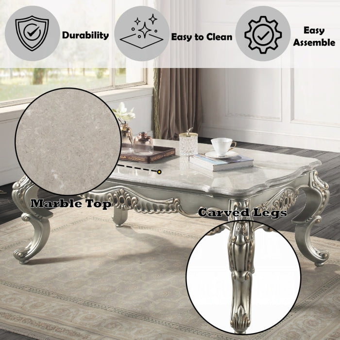 Miliani Coffee Table W/Marble Top