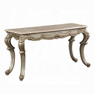 Mesa de sofá Miliani con tablero de mármol