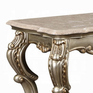 Mesa de sofá Miliani con tablero de mármol