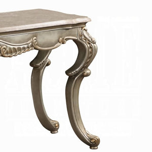 Mesa de sofá Miliani con tablero de mármol
