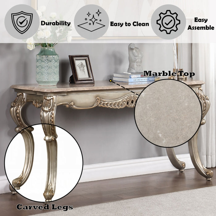 Miliani Sofa Table W/Marble Top