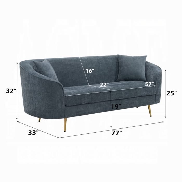 Sofá Nakendra con 2 almohadas