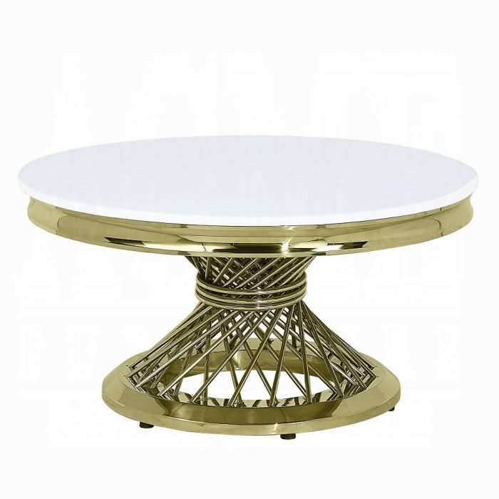 Mesa de centro Fallon con cubierta de piedra artificial 
