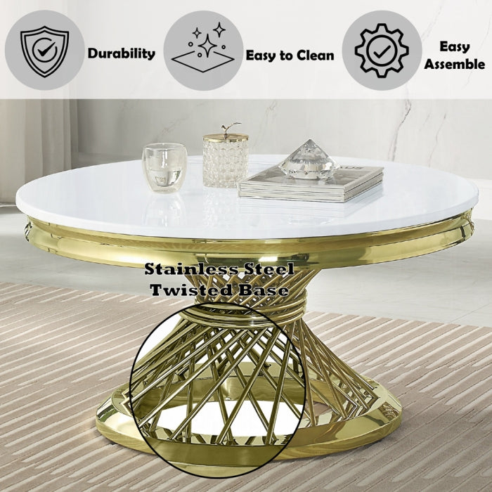 Fallon Coffee Table W/Engineered Stone Top