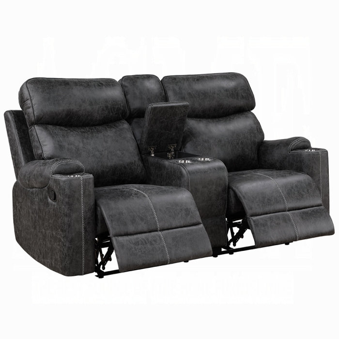 Hirah Motion Loveseat w/Console & USB Port