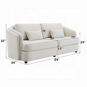Sofá Mariko con 2 almohadas