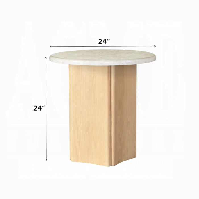 Qwin End Table W/Marble Top