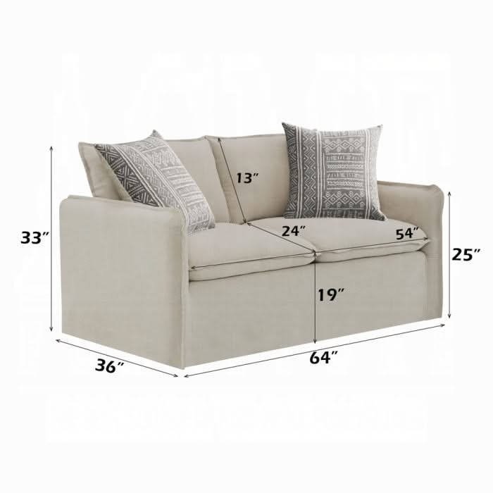 Loveseat Upendo con 2 almohadas