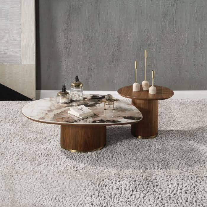 MESA DE CENTRO Willene CON TAPA DE CERÁMICA