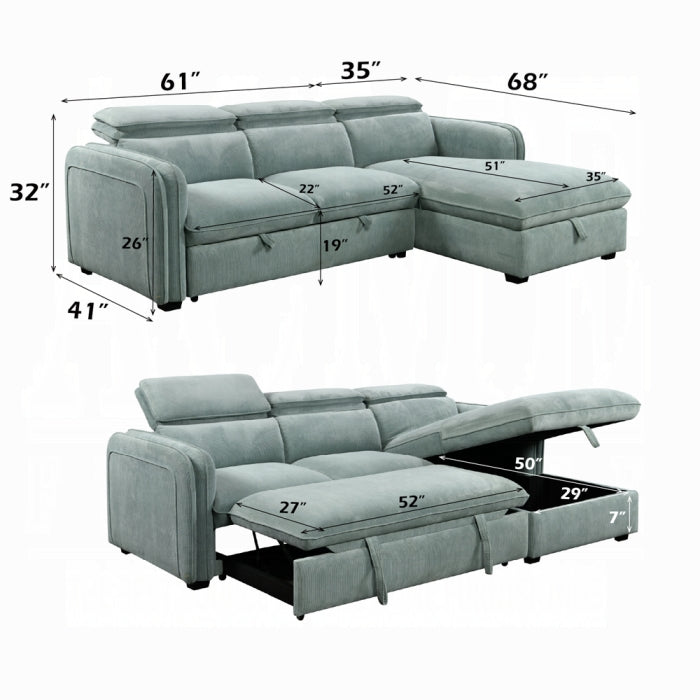 Zavala Sectional Sofa W/Sleeper & Storage