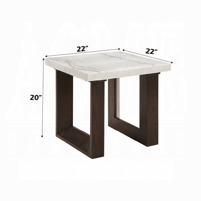 Edwyn End Table w/Marble Top