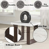 Edwyn End Table w/Marble Top