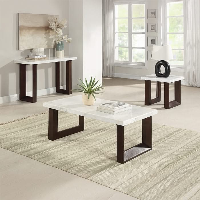 Edwyn End Table w/Marble Top
