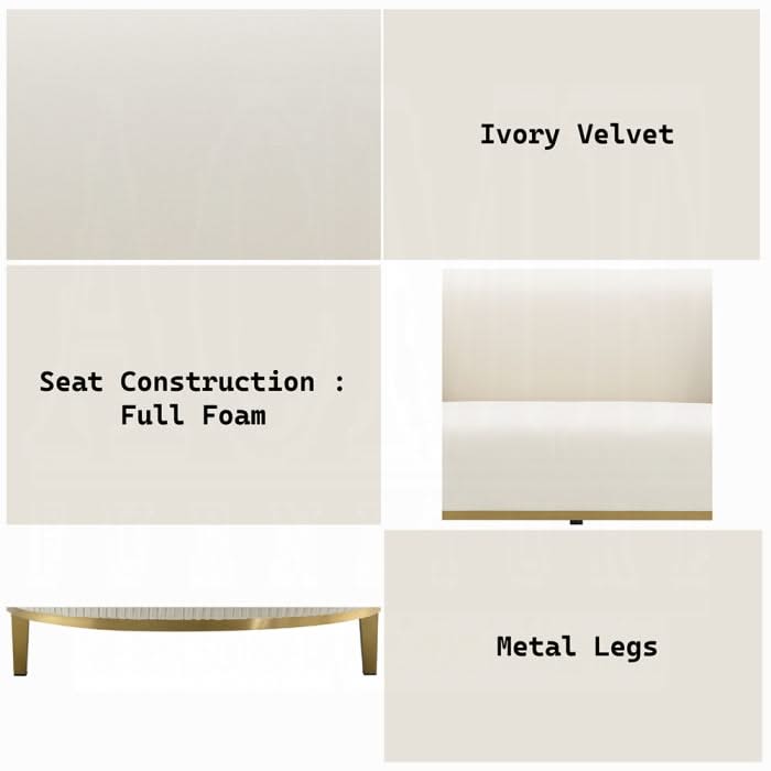 Loveseat Martina con 2 almohadas