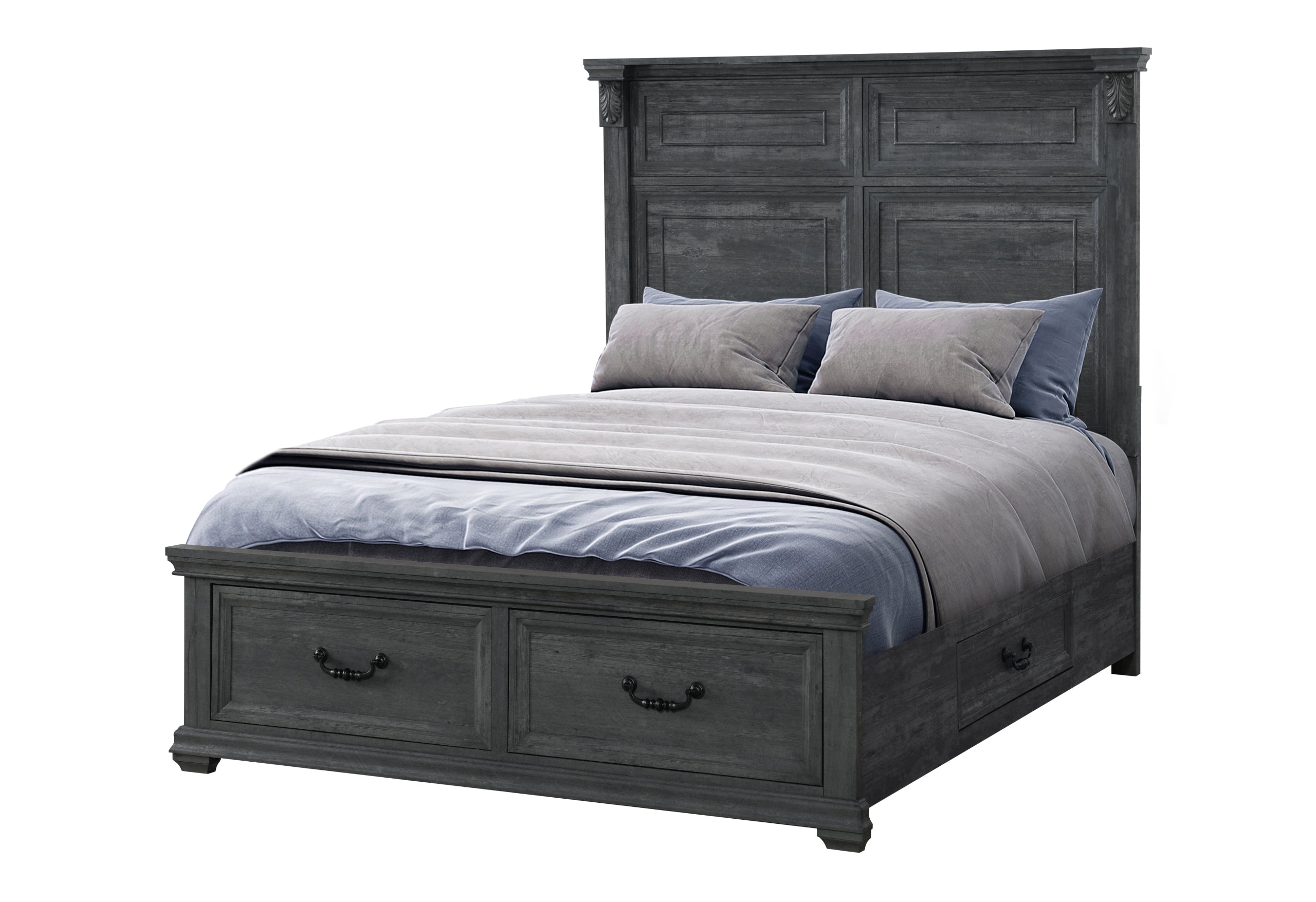 TATUM GREY QUEEN BED GROUP WITH STORAGE