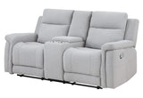 U1797 SOFÁ DE DOS PLAZAS RECLINABLE CON CONSOLA GRIS