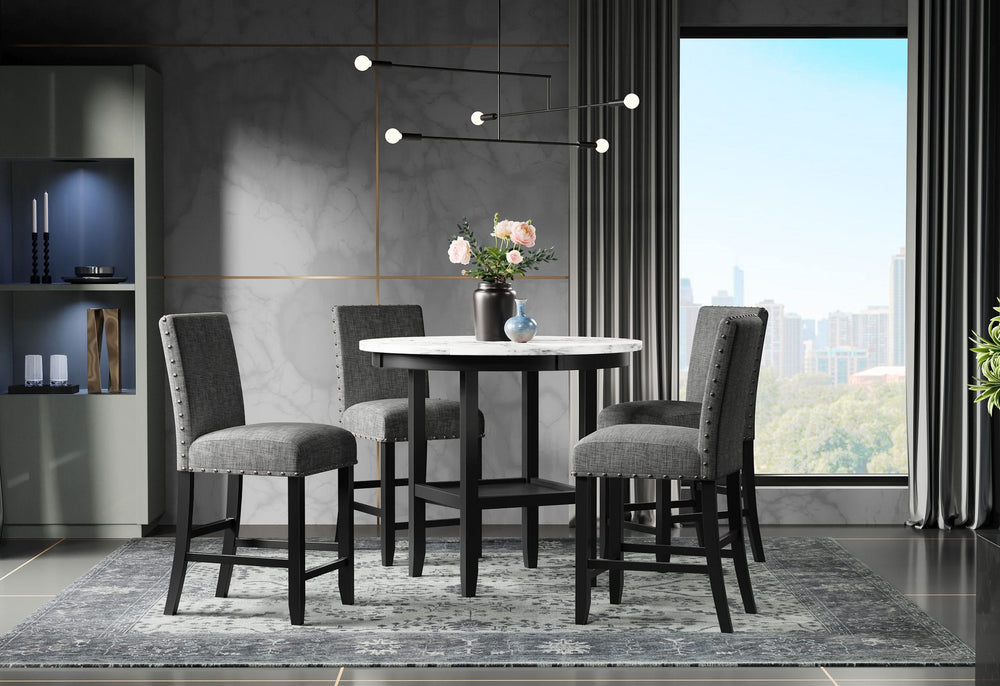 D40011 BAR TABLE + 4 D1622 BAR STOOLS
