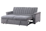 U0201 SOFÁ CAMA GRIS OSCURO CON CAJÓN EXTRAÍBLE
