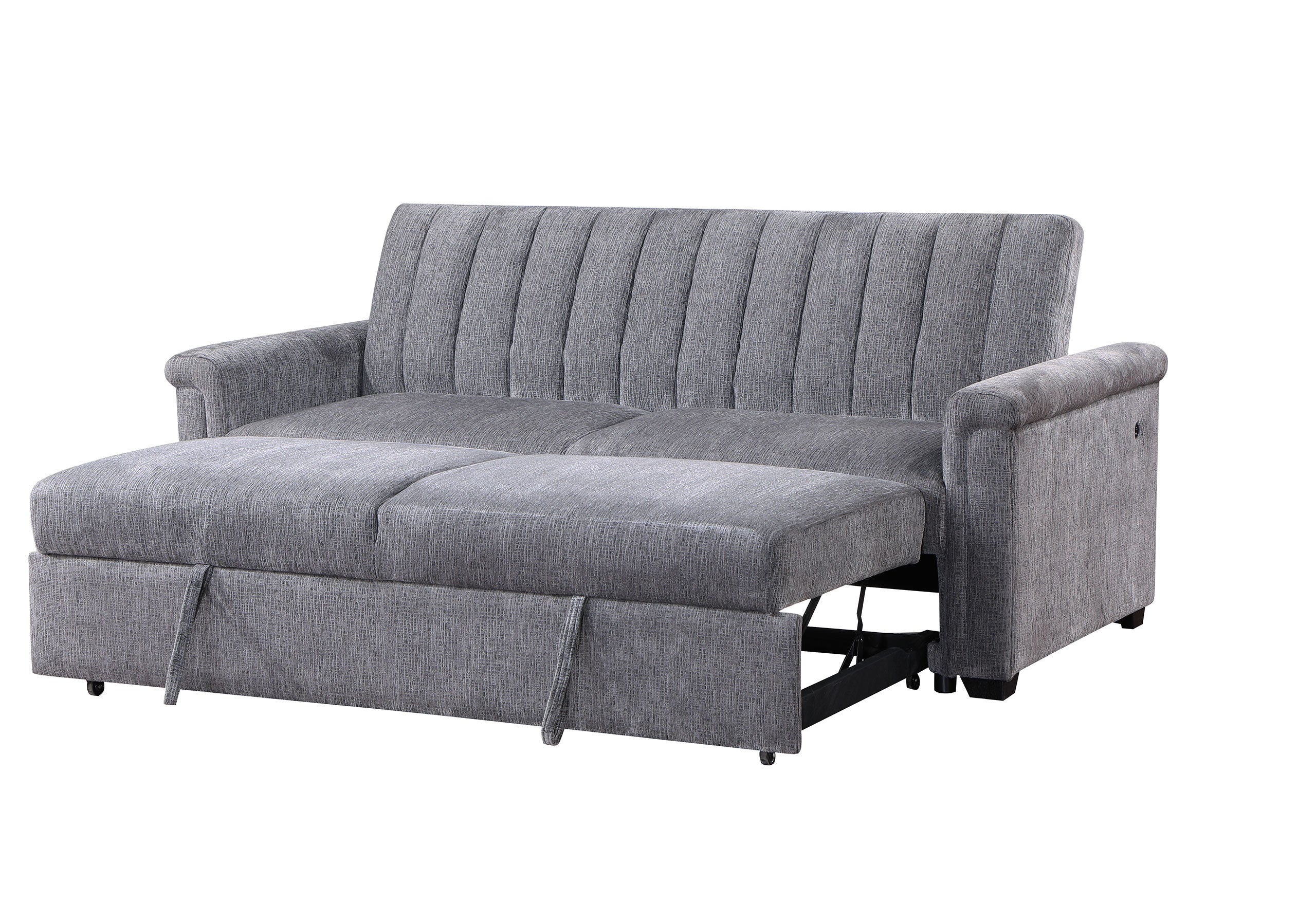 U0201 DARK GREY SOFA BED WITH PULL OUT