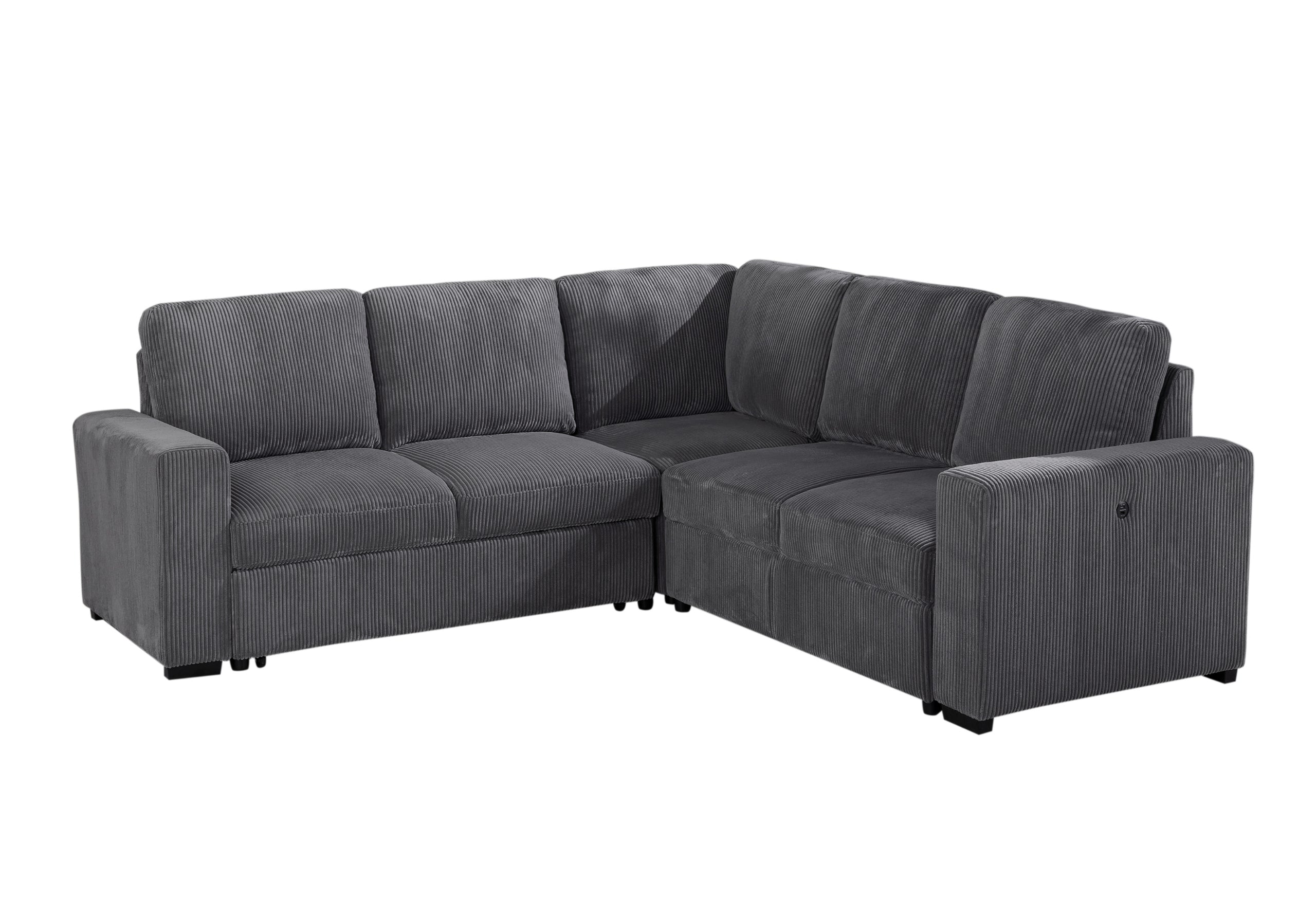 U2660 GREY ARMLESS LOVESEAT