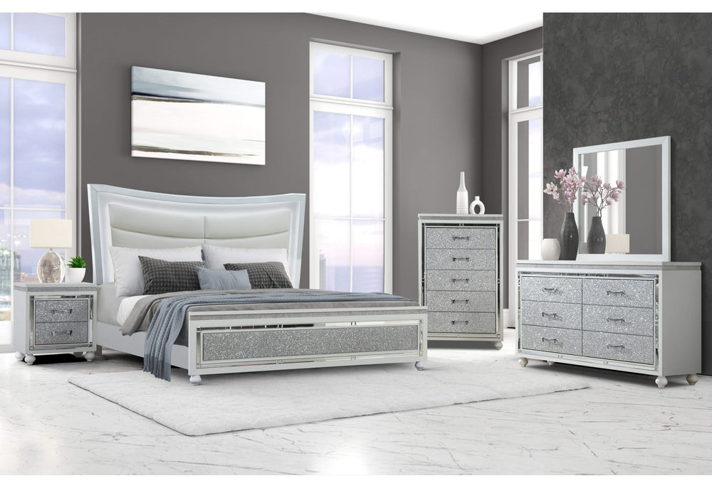 COLLETE WHITE QUEEN BED GROUP