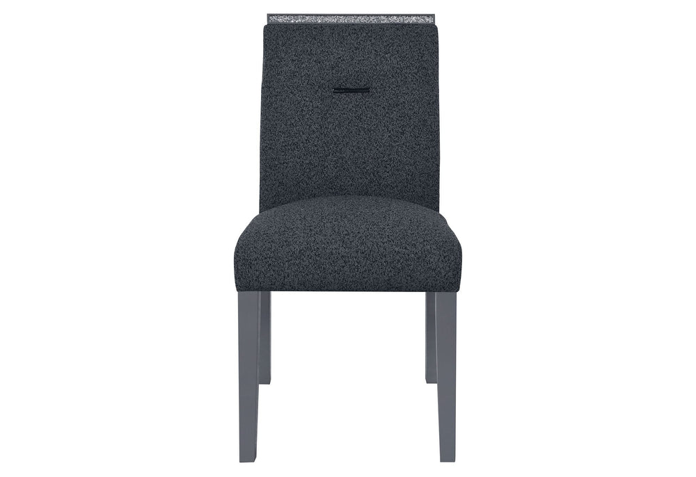 MESA DE COMEDOR MONACO GRIS OSCURO Y 4 SILLAS DE COMEDOR MONACO GRIS OSCURO