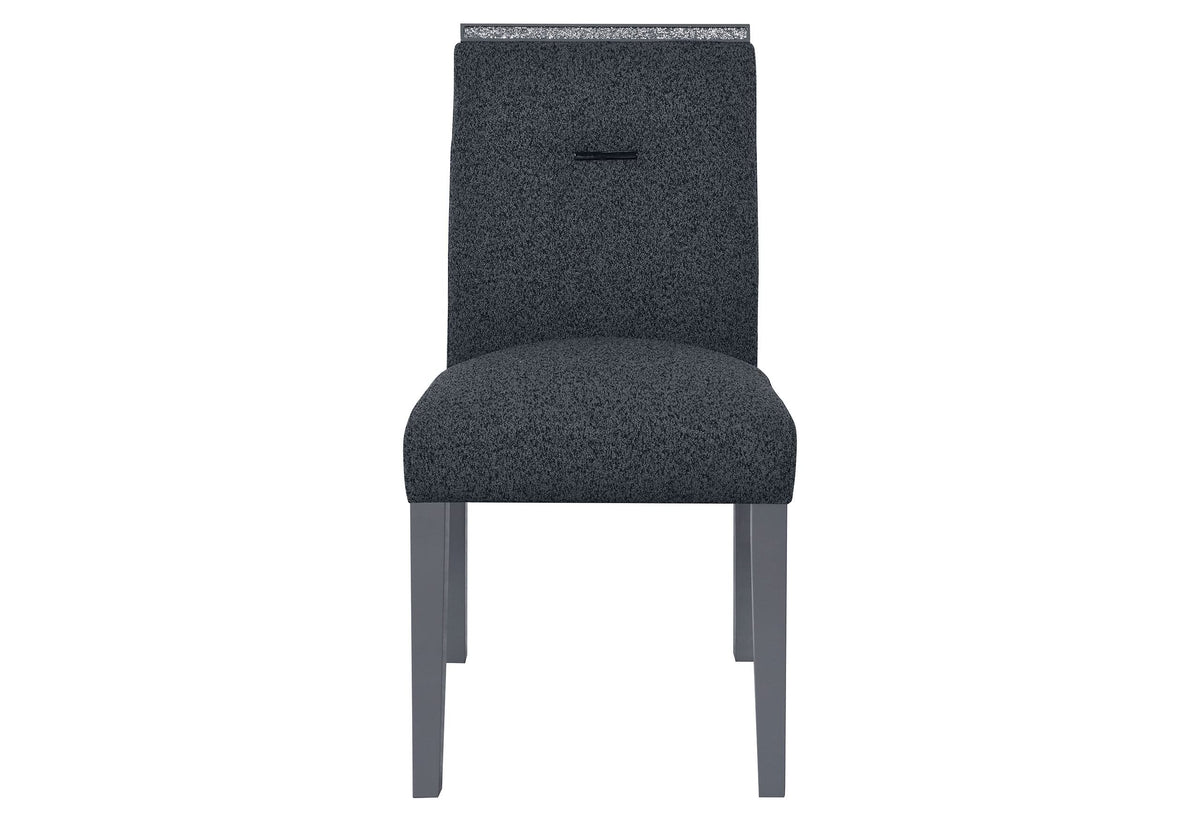 MESA DE COMEDOR MONACO GRIS OSCURO Y 4 SILLAS DE COMEDOR MONACO GRIS OSCURO