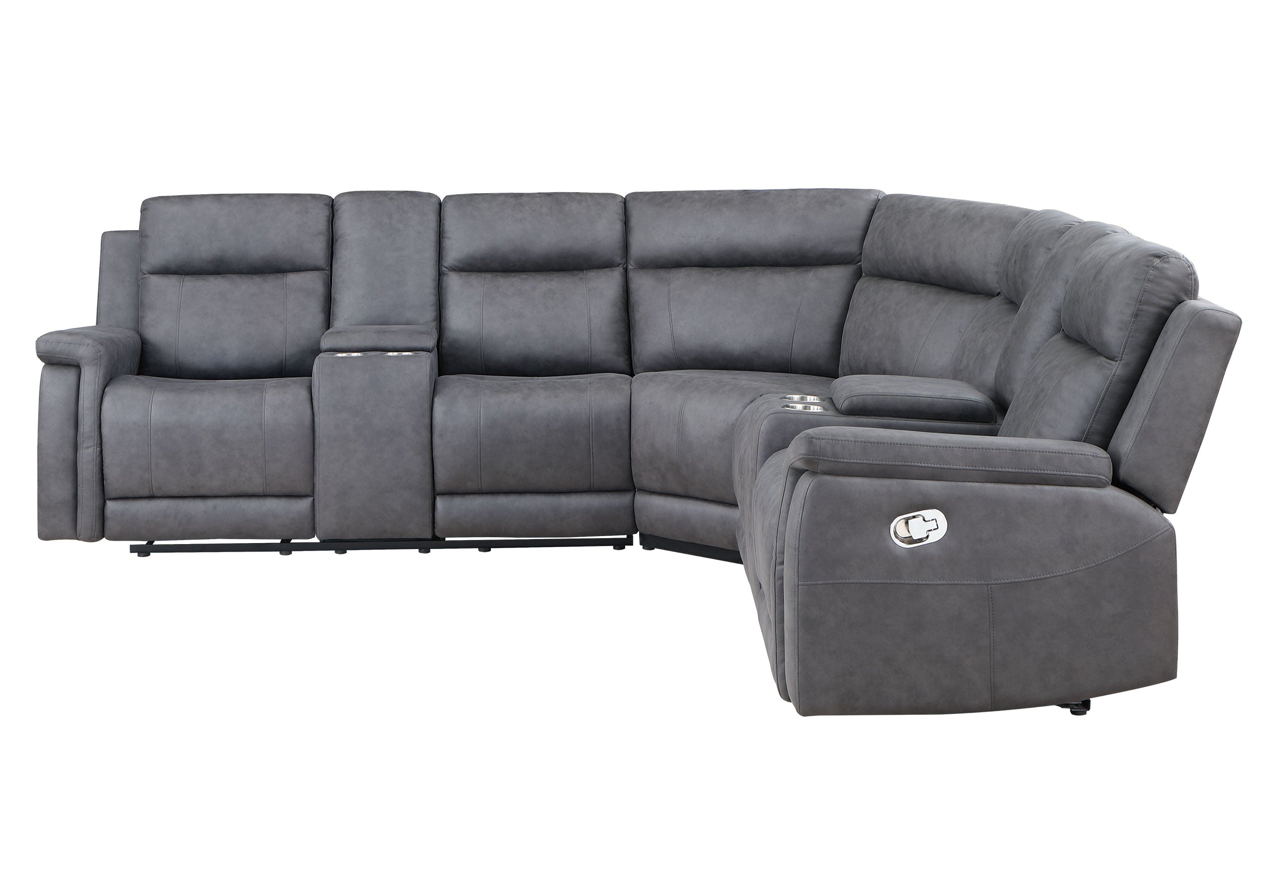 U1797 GREIGE LEFT ARM FACING CONSOLE RECLINING LOVESEAT