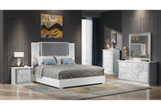 YLIME WHITE MARBLE KING BED GROUP
