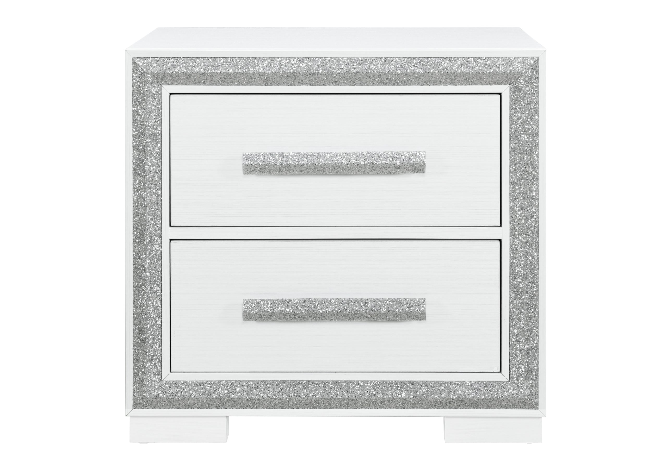 ANDROS SILVER KING BED, NIGHTSTAND AND DRESSER