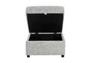 U9401 NICKEL OTTOMAN WITH STORAGE