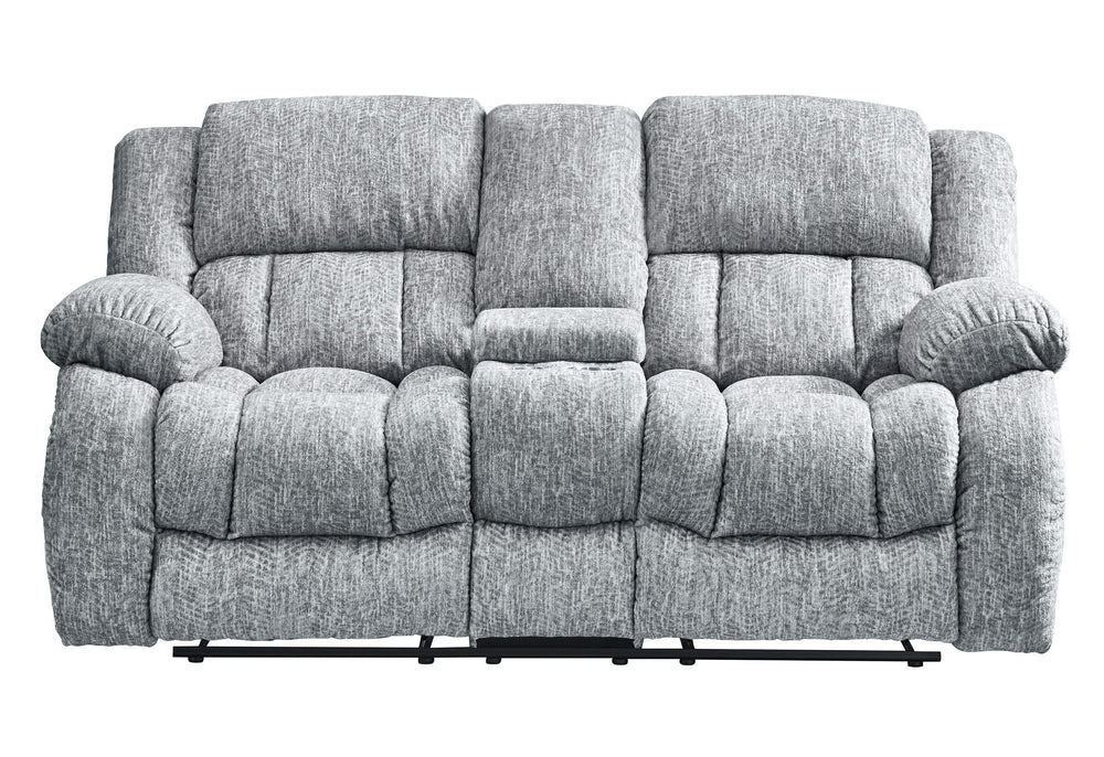 U250 GREY RECLINING SOFA/CONSOLE RECLINING LOVESEAT/GLIDER RECLINER