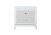ALINA WHITE NIGHTSTAND WITH LED AND USB