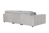 U5945 GREY LEFT ARM FACING POWER RECLINER WITH 1 PILLOW