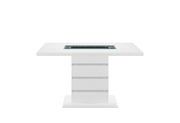 MONACO WHITE RECTANGULAR BAR TABLE