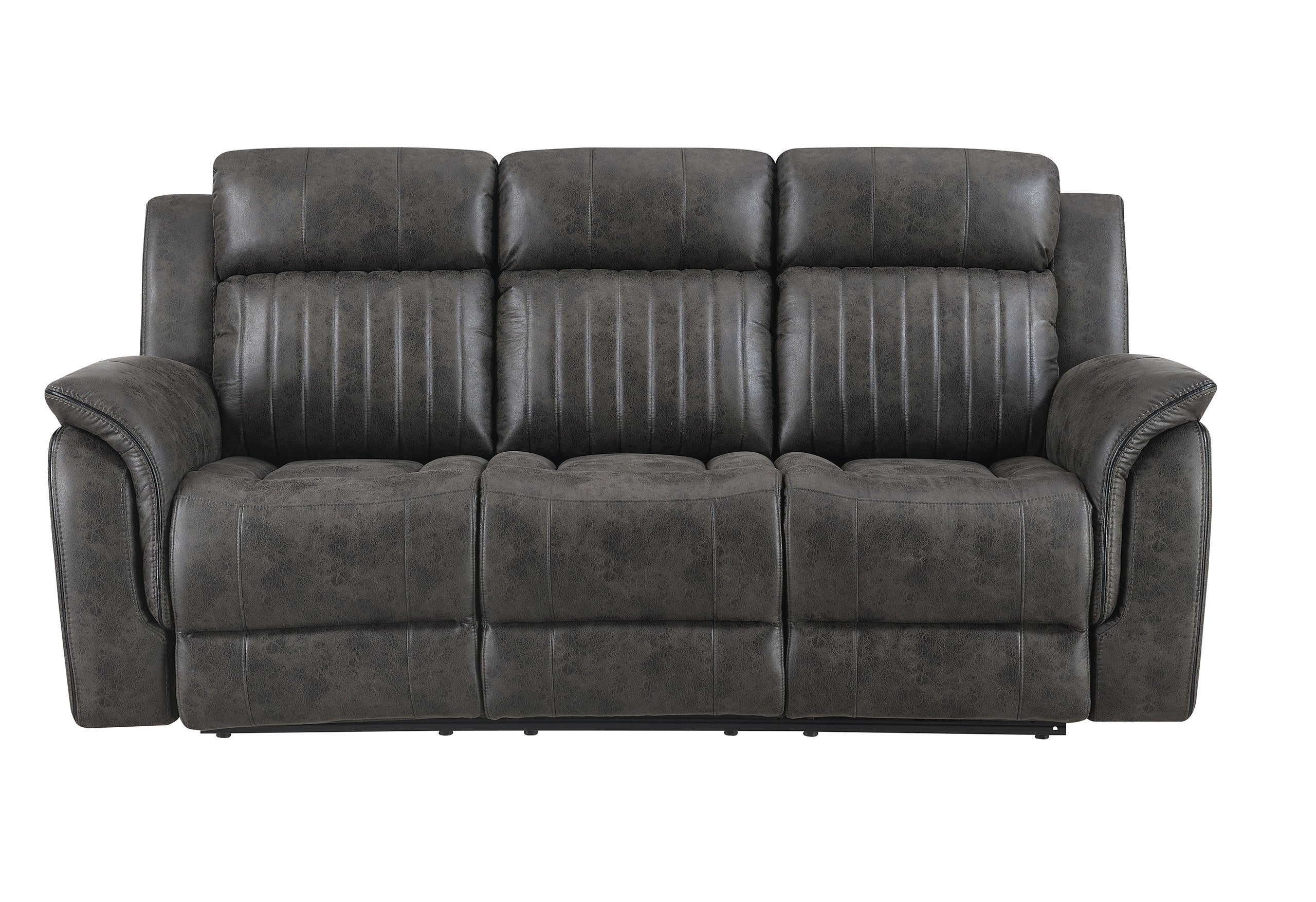 U8517 GREY RECLINING SOFA/CONSOLE RECLINING LOVESEAT