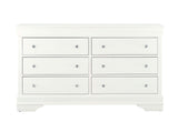CÓMODA POMPEI BLANCA METALIZADA