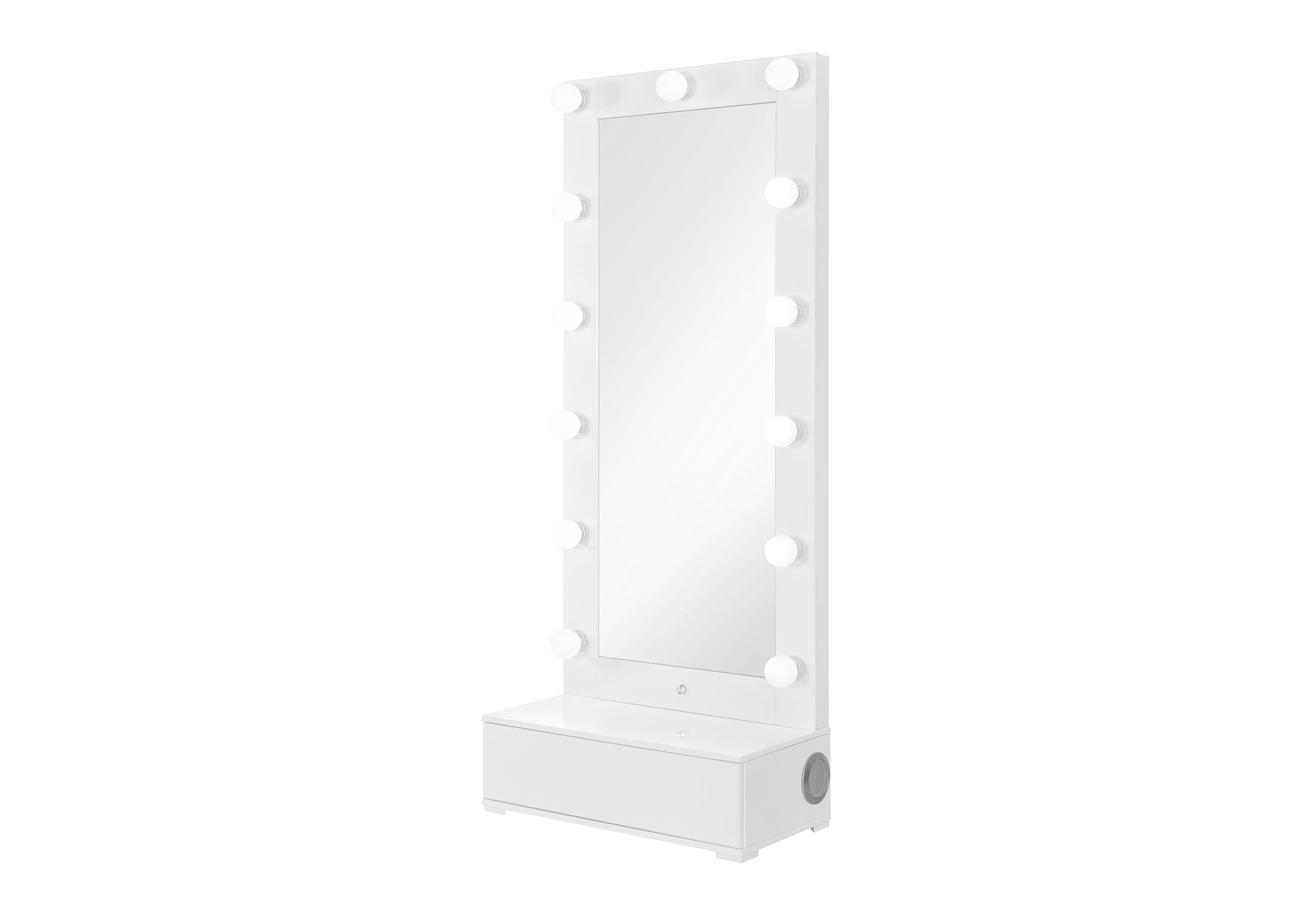 ELLA WHITE NARROW TALL MIRROR WITH LED