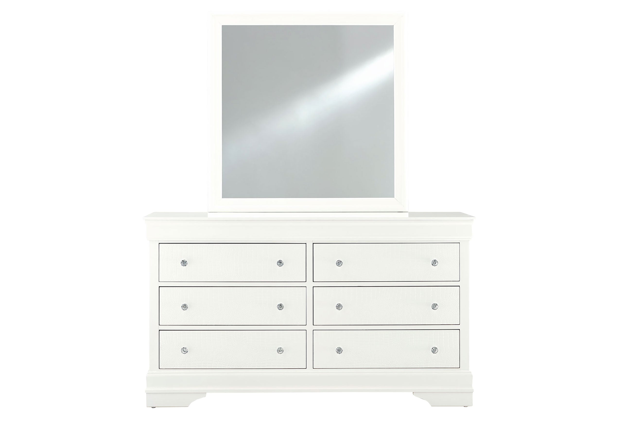 POMPEI METALLIC WHITE MIRROR