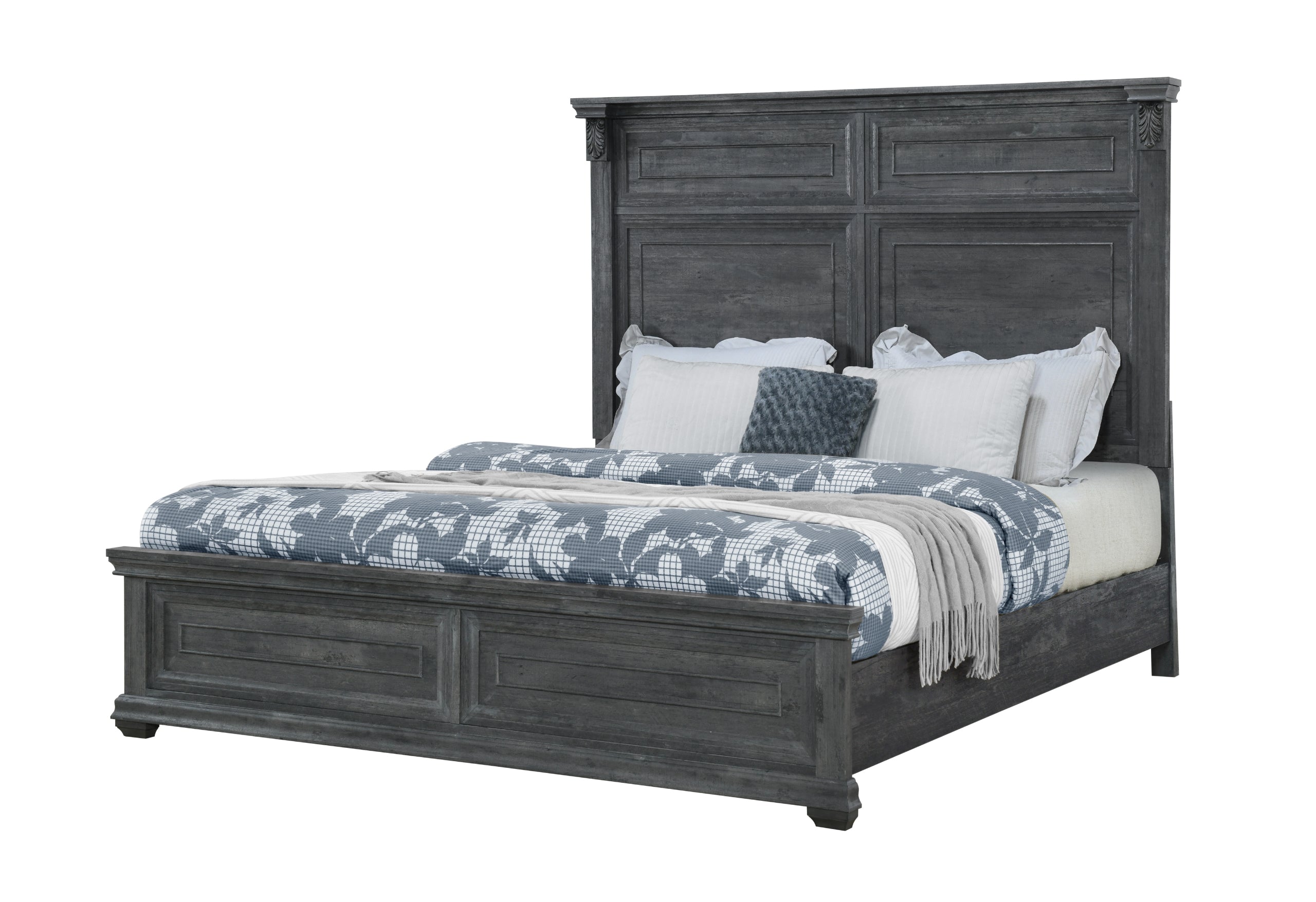 TATUM GREY KING BED WITHOUT STORAGE