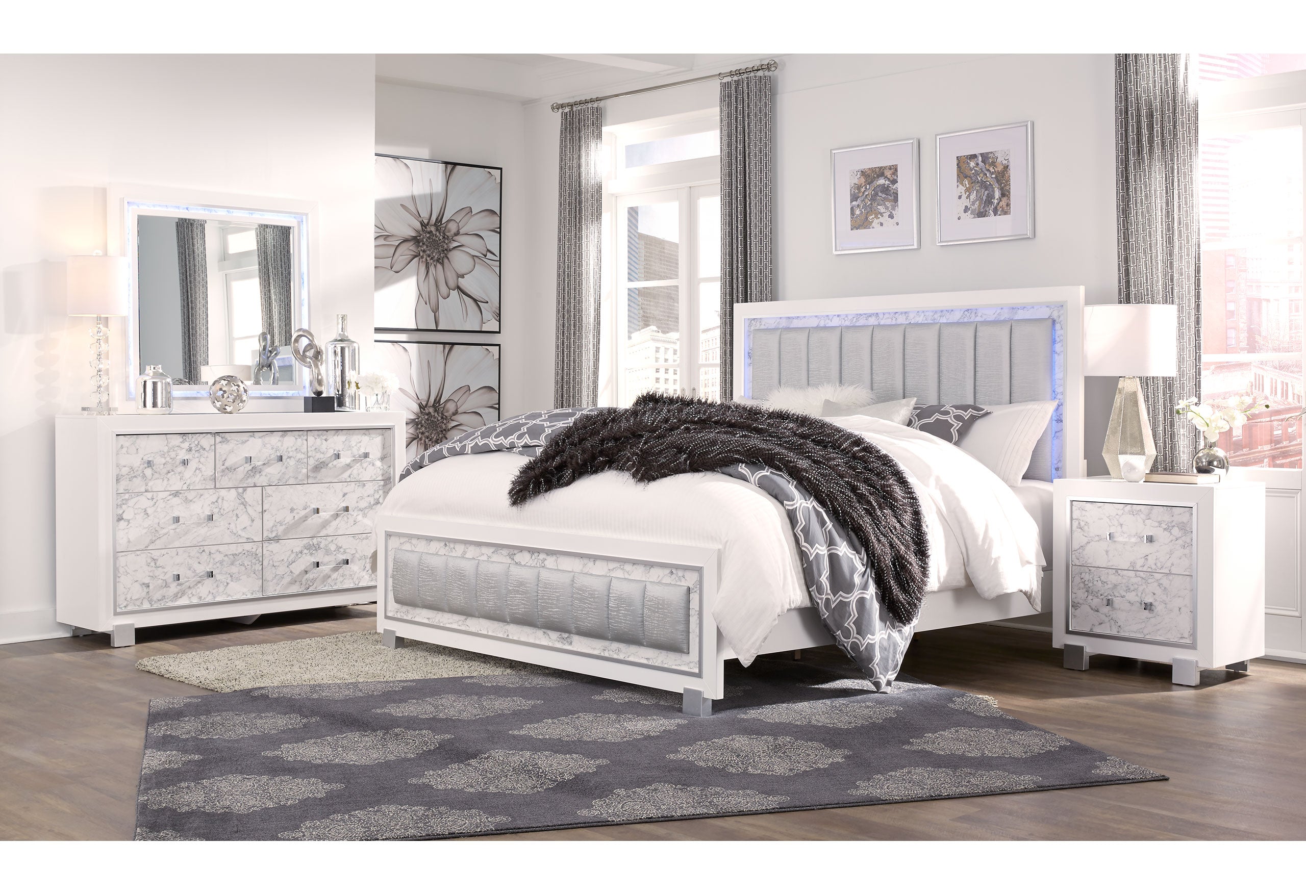 SANTORINI WHITE NIGHTSTAND
