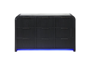 CÓMODA BECKETT BLANCA/NEGRA CON LED
